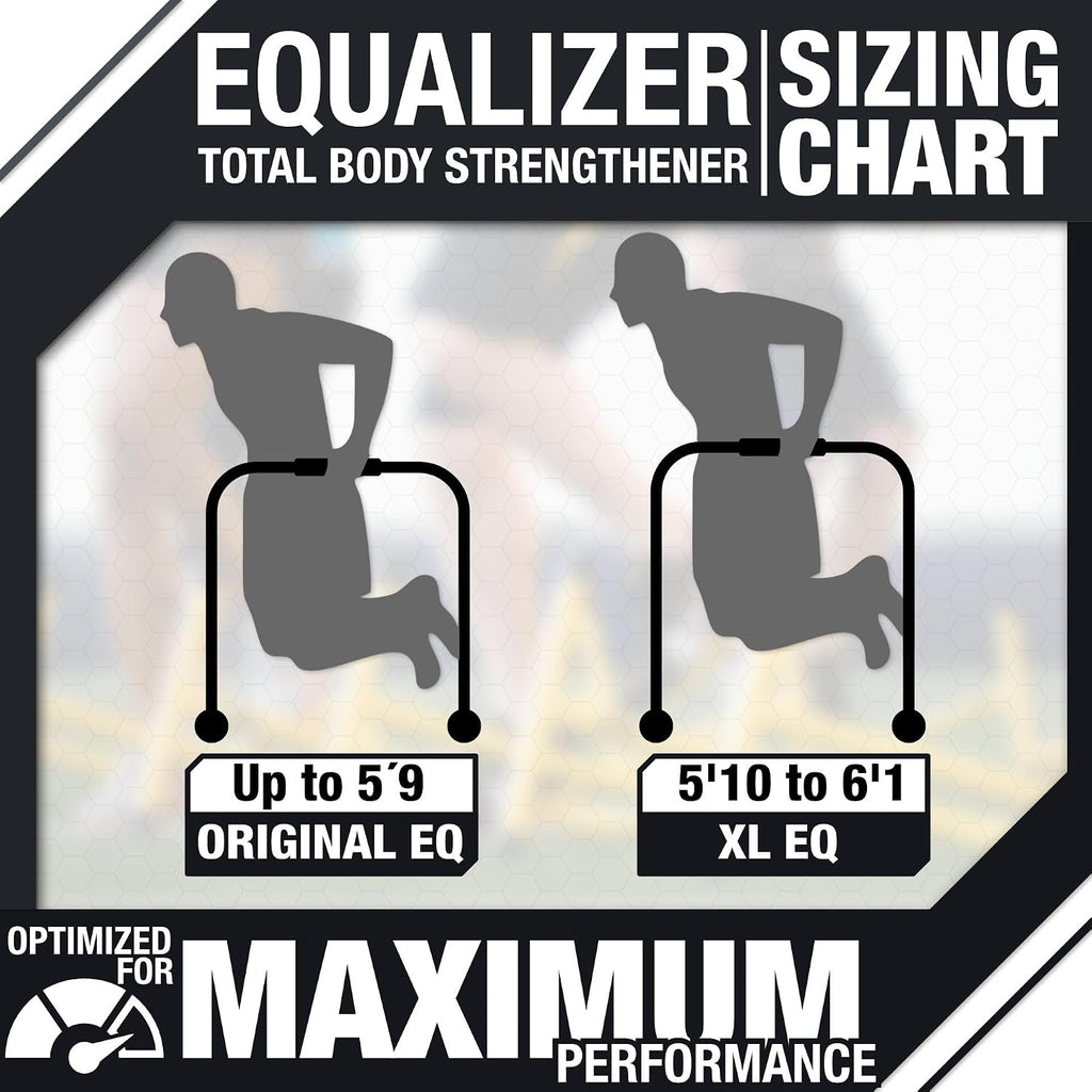 Lebert EQualizer Total Body Strengthener – Portable Dip Station for Full Bodyweight Training – Includes Hip Resistance Band & Online Coaching – Available in Standard & XL Sizes