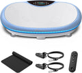 MERACH Vibration Plate Exercise Machine, 4D Whole Body Workout Vibrating Platform for Lymphatic Drainage Weight Loss Muscle Activation, Home Fitness Equipment with Bluetooth Light Pull Cord