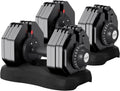 ATIVAFIT Adjustable Dumbbells Set of 2, 5–88LB Quick Adjust Free Weights with Double Safety Lock & Anti-Slip Steel Handle, Space Saving Home Gym Equipment for Full Body Strength Training