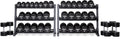 REP Fitness Urethane Coated Round Dumbbells, 5 to 100 lbs, Singles or Pairs, With or Without Rack, Steel Core, Rubber Encased, Chrome Handles, Professional Weights for Home Gym Strength Training