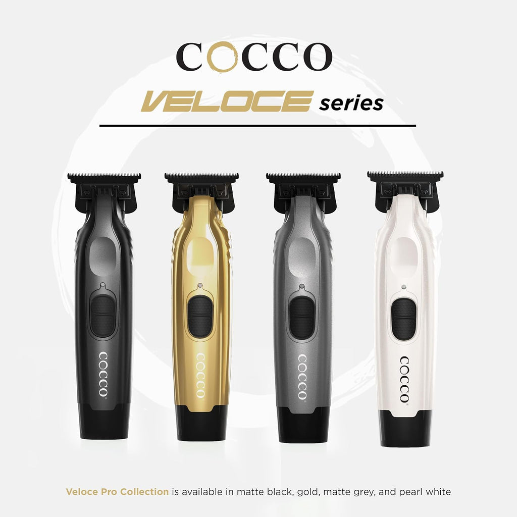 Cocco Veloce Pro Trimmer, Digital Gap Ambassador DLC Blade Edger | High-Torque Brushless BLDC Motor, Cordless, All-Metal Design, Lithium-Ion Battery, Charging Base Included