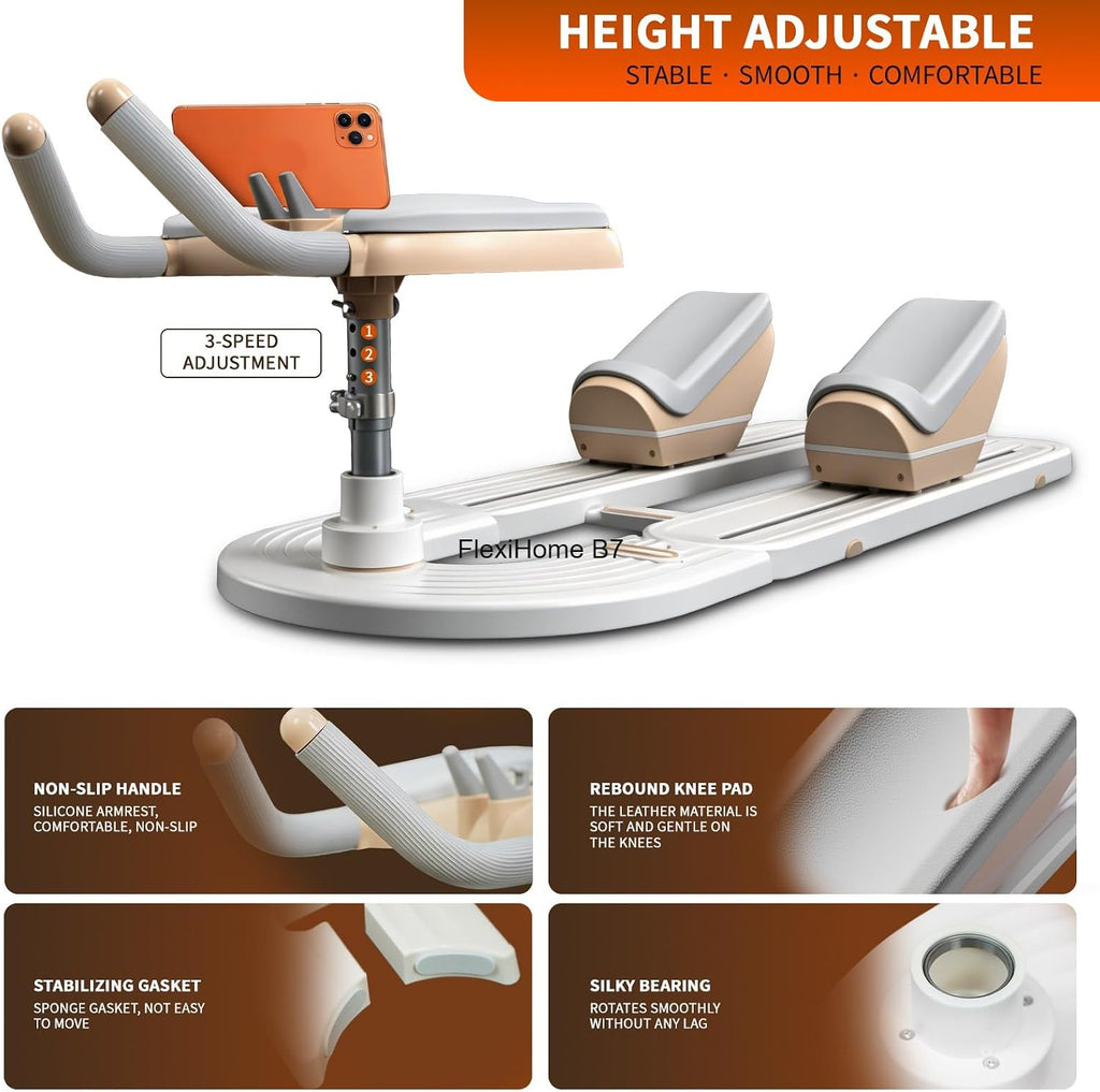 Spine Twist and Stretch Trainer, Adjustable Back Stretcher Machine, Detachable Waist Workout Equipment for Lower Back Pain Relief, Spine Decompression, Leg Stretching & Core Activation