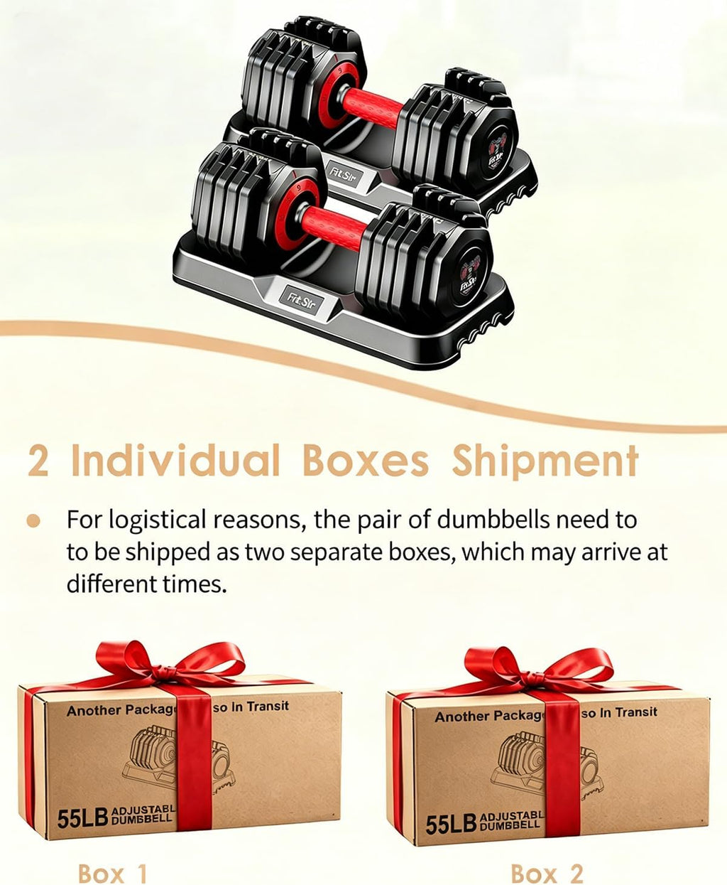 Adjustable Dumbbell Set, 10-in-1 25LB/55LB Ajustable Dumbbells with Safe Locking System, Enclosed Storage Tray, 1 Sec Fast Adjustment, Comfortable Non-Slip Textured Grip, Suitable for Home Gym Workouts Men and Women