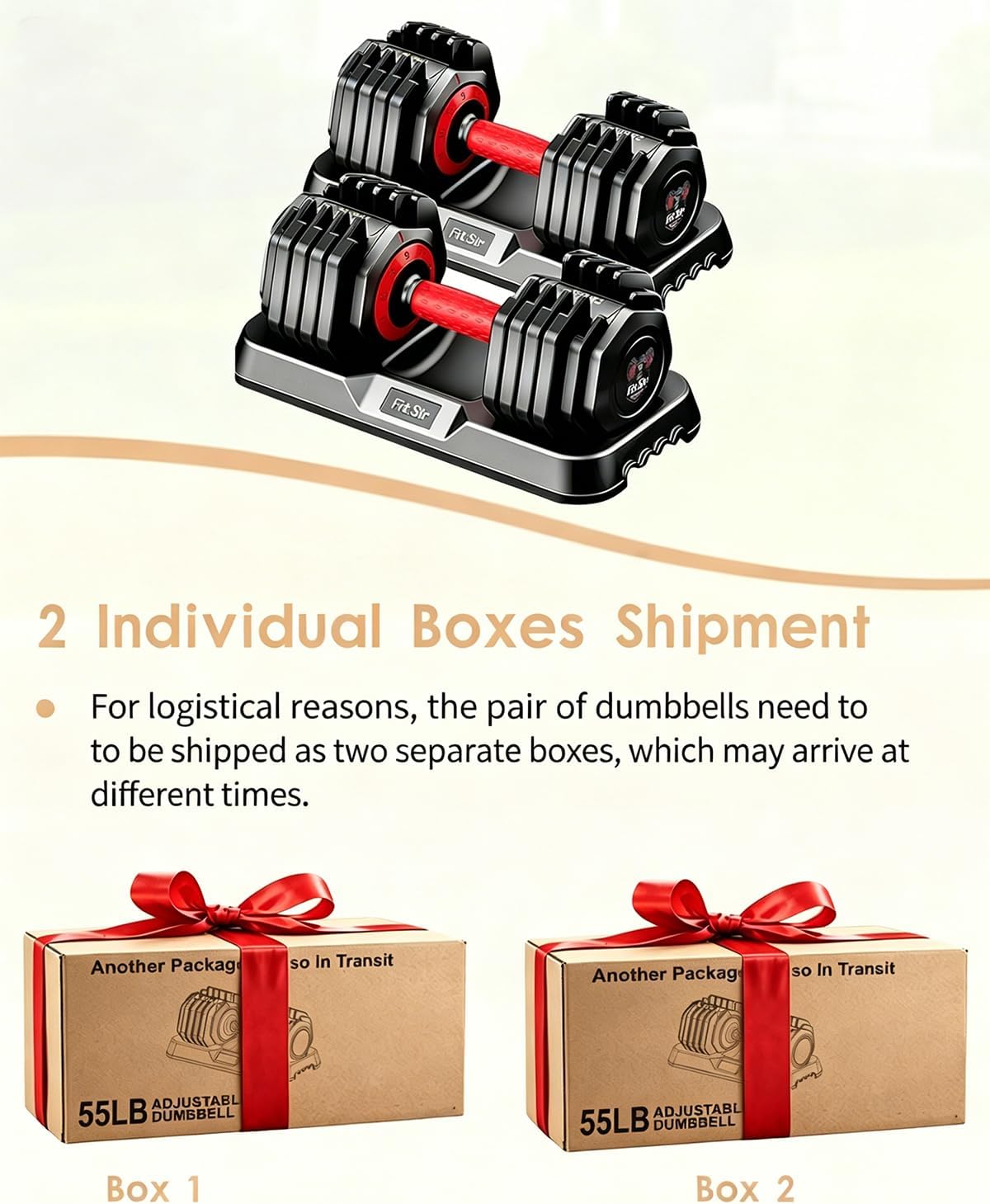 Adjustable Dumbbell Set, 10-in-1 25LB/55LB Ajustable Dumbbells with Safe Locking System, Enclosed Storage Tray, 1 Sec Fast Adjustment, Comfortable Non-Slip Textured Grip, Suitable for Home Gym Workouts Men and Women