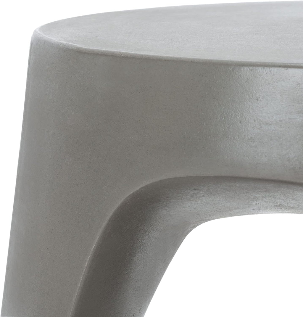 SAFAVIEH Outdoor Collection Vikki Modern Dark Grey Concrete Accent Table (Fully Assembled) VNN1040A