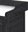 Outdoor 39' Potting Bench Table, Rustic Garden Wood Workstation Storage Cabinet Garden Shed with 2-Tier Shelves and Side Hook, Orange,for Outdoor Indoor Use (Black)