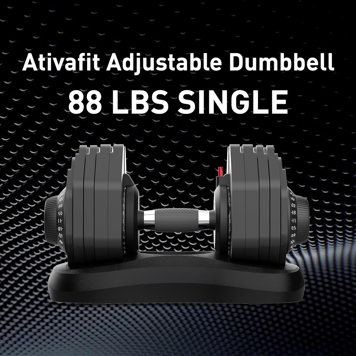 ATIVAFIT Adjustable Dumbbells Set of 2, 5–88LB Quick Adjust Free Weights with Double Safety Lock & Anti-Slip Steel Handle, Space Saving Home Gym Equipment for Full Body Strength Training
