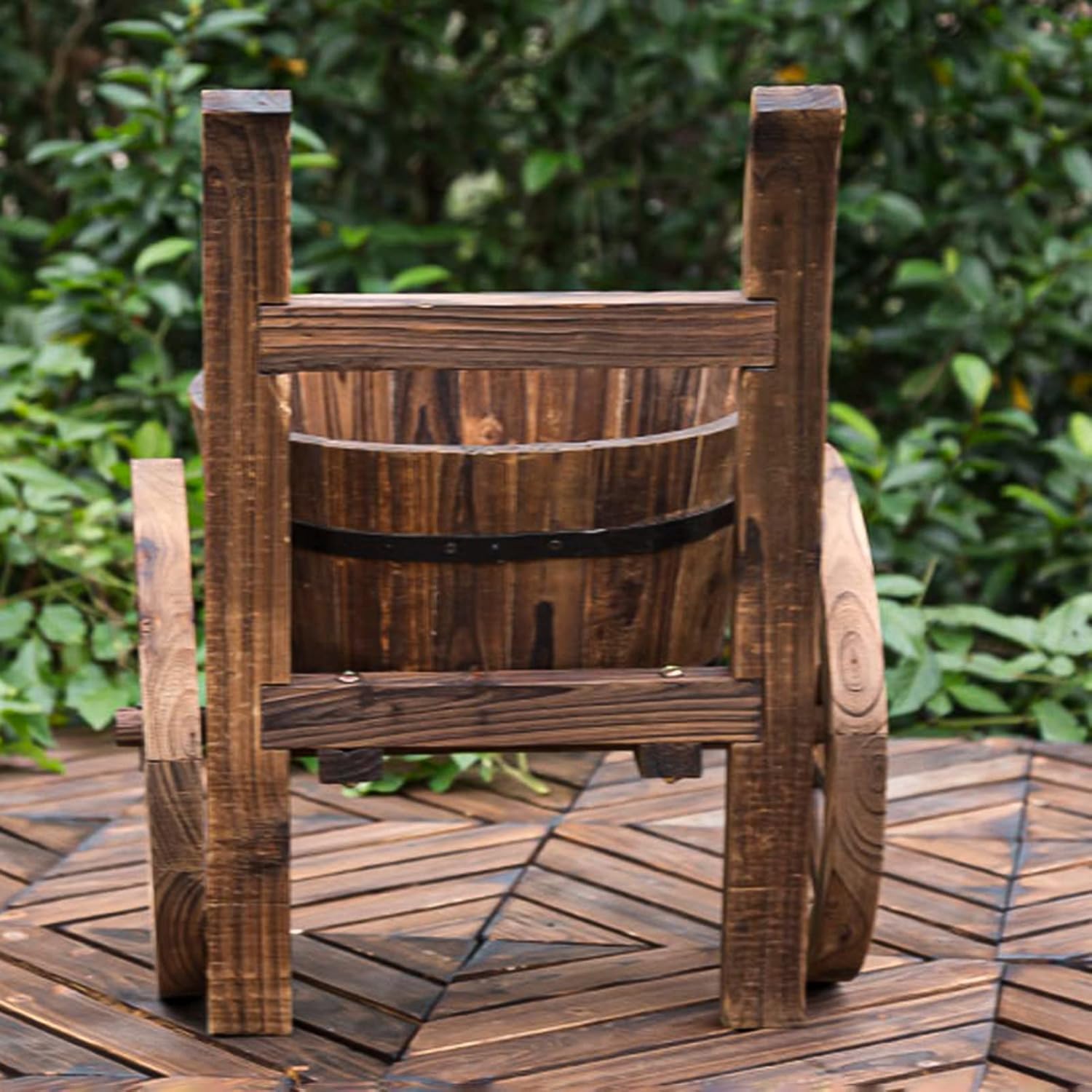 Plant Shelf, Plant Stand Indoor Outdoor, Outdoor Potting Bench,Home and Outdoor Multifunctional Wooden Table Top Worktable On Two Wheels