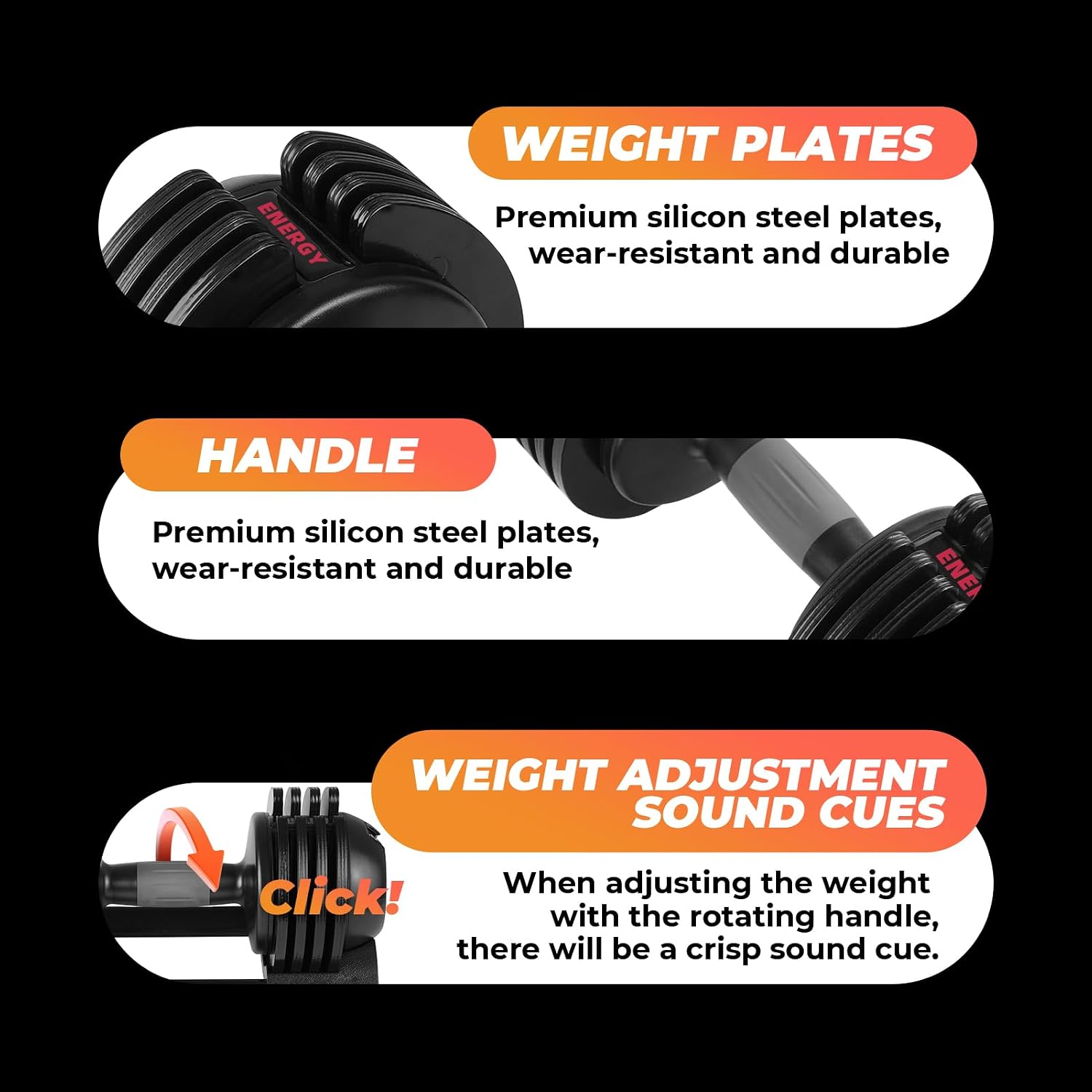 Roinoim Adjustable Dumbbell Set