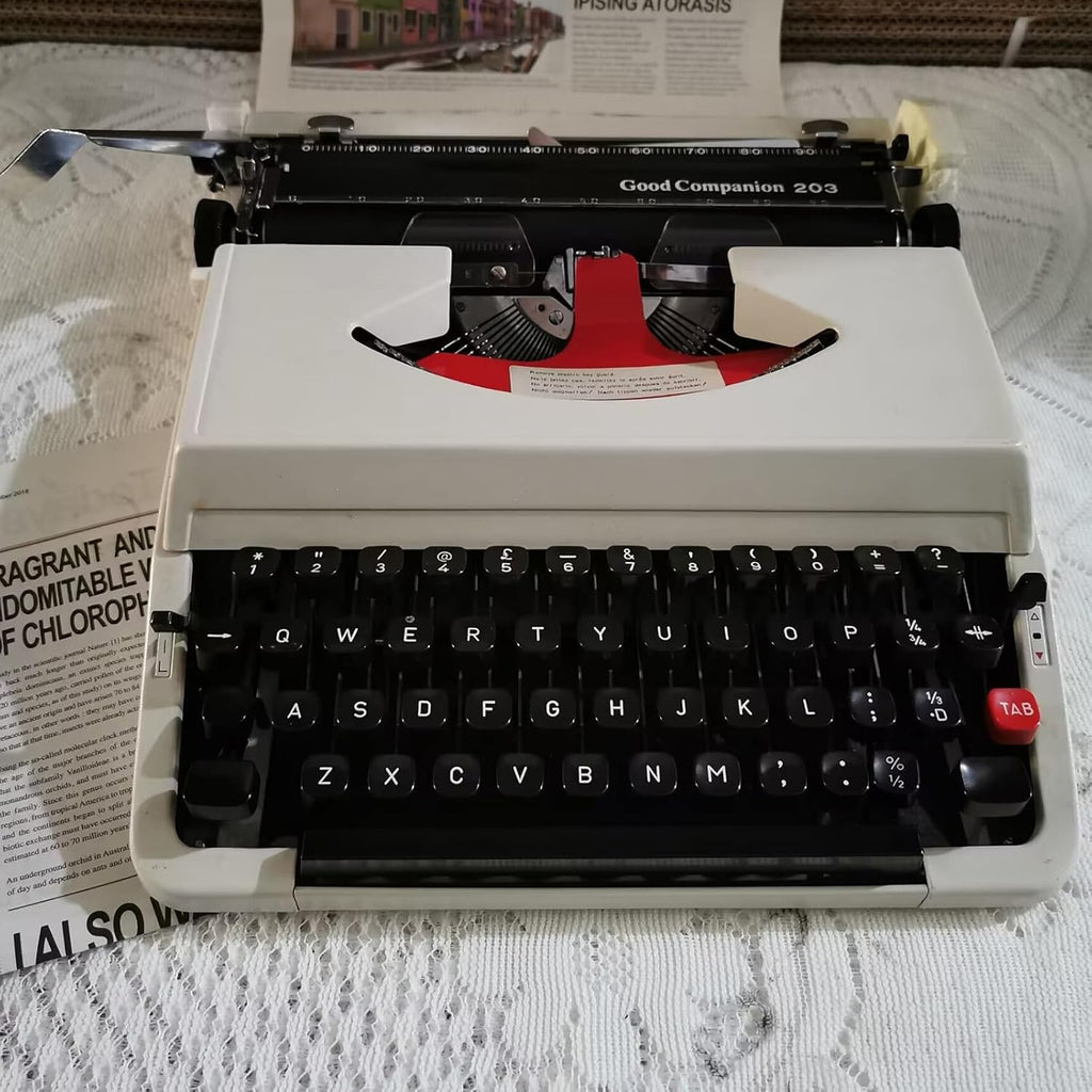 Old Fashioned Manual Typewriter, Classic and Antique Style, Antique Typewriter for Kids and Adults, Writers Literary Gift