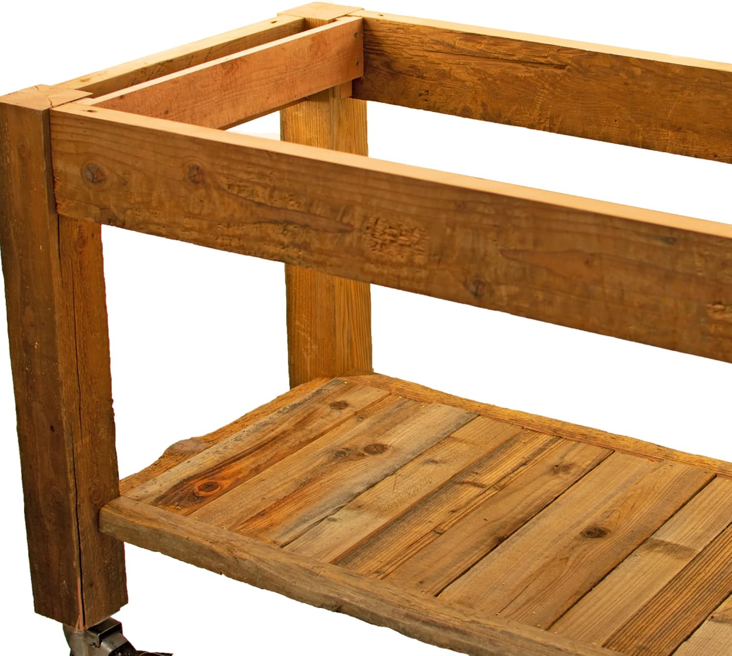 Potting Table Buffet Island Workbench Outdoor Patio Garden Furniture 5in Galvanized Steel Cast Iron Castors & Brakes