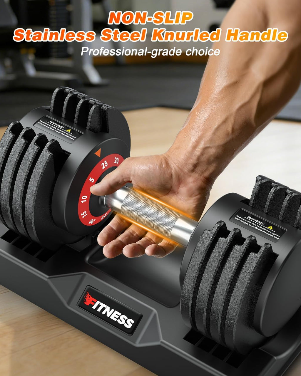 XDDIAS Adjustable Dumbbells Set of 2 for Strength Training, One-Hand Quick Adjust, 25/55/80/90 lbs Options, Anti-Slip Grip Handle, Compact Home Gym Weights for Men Women