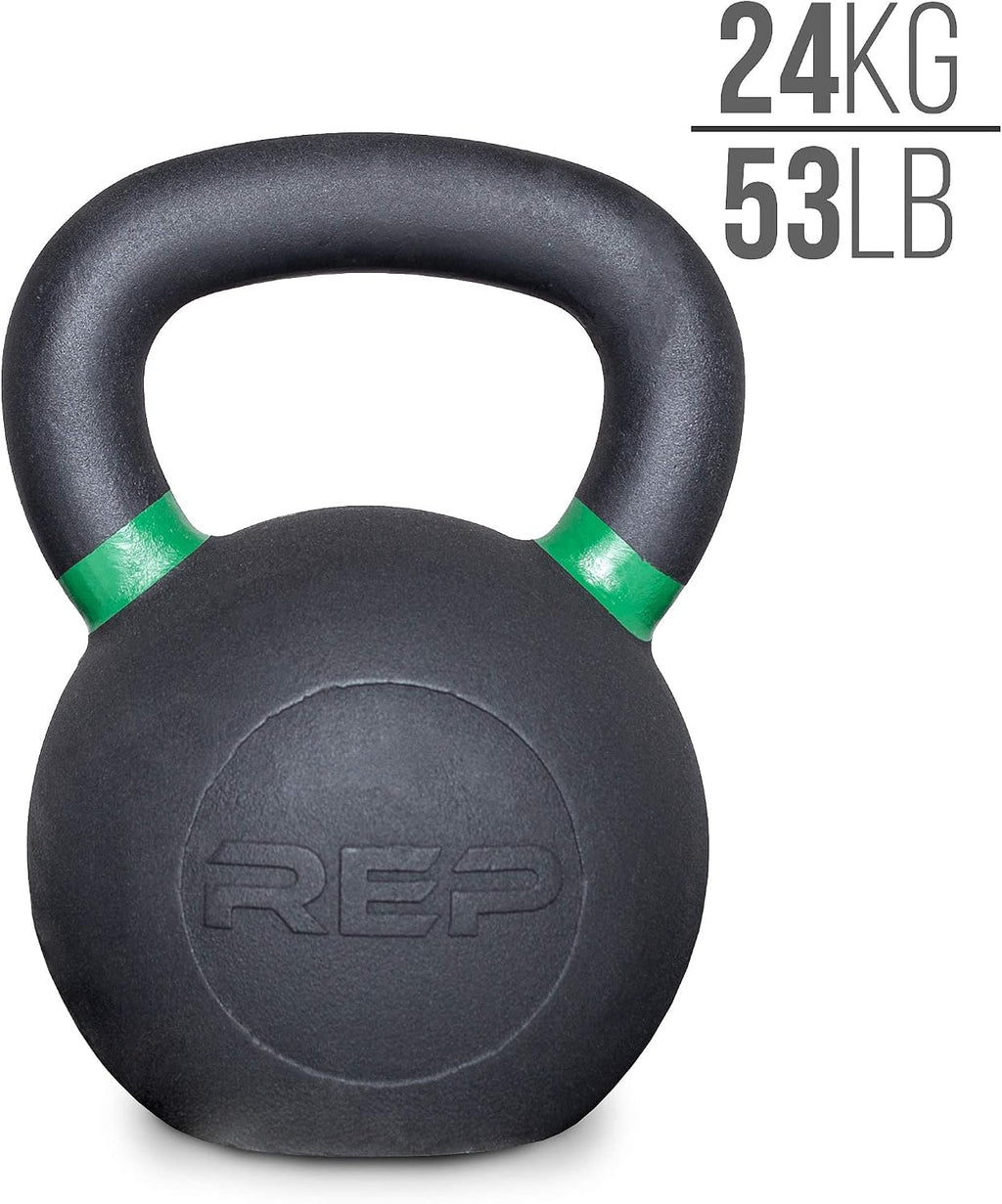 REP Fitness Kettlebell Set and Singles, 4kg to 24kg, 9lb to 53lb Weight Range, Cast Iron, Strength Exercise Training, Home Gym, Power Workout Equipment, Free Weights, Dumbbell Alternative