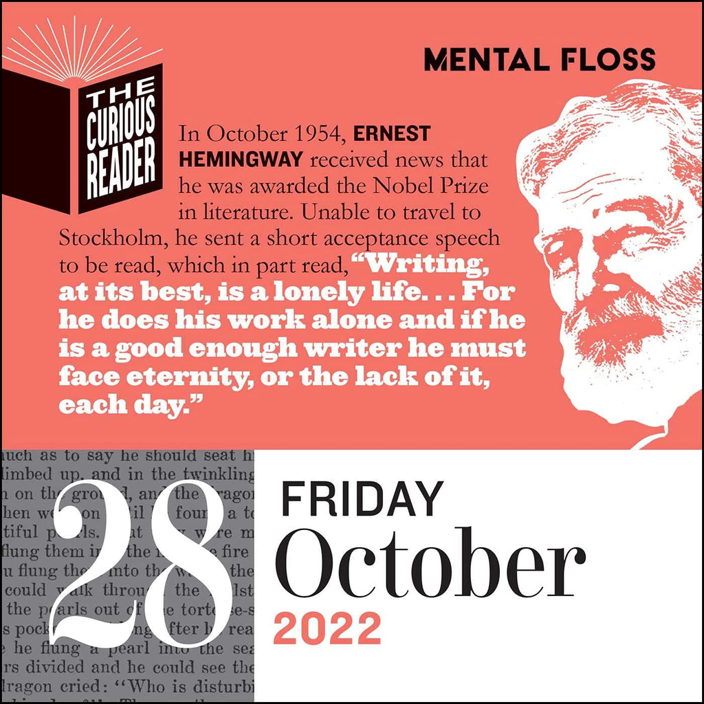 The Curious Reader 2022 Day-to-Day Calendar: Literary Miscellany for Book Lovers