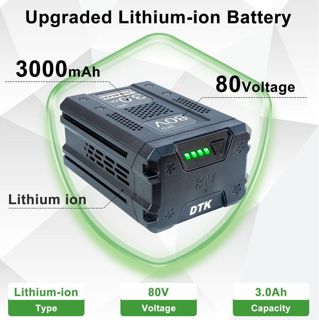 DTK 2Packs Batteries Replacement for Kobalt 80V 3000mAh Cordless Power Tool KB2580-06 KB680-06 KB280-06