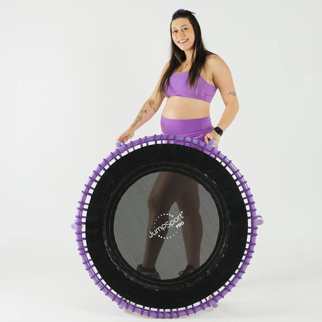 JumpSport 350 PRO 39 Inch Fitness Trampoline Indoor Rebounder Cardio Workout Equipment 300 lb Capacity