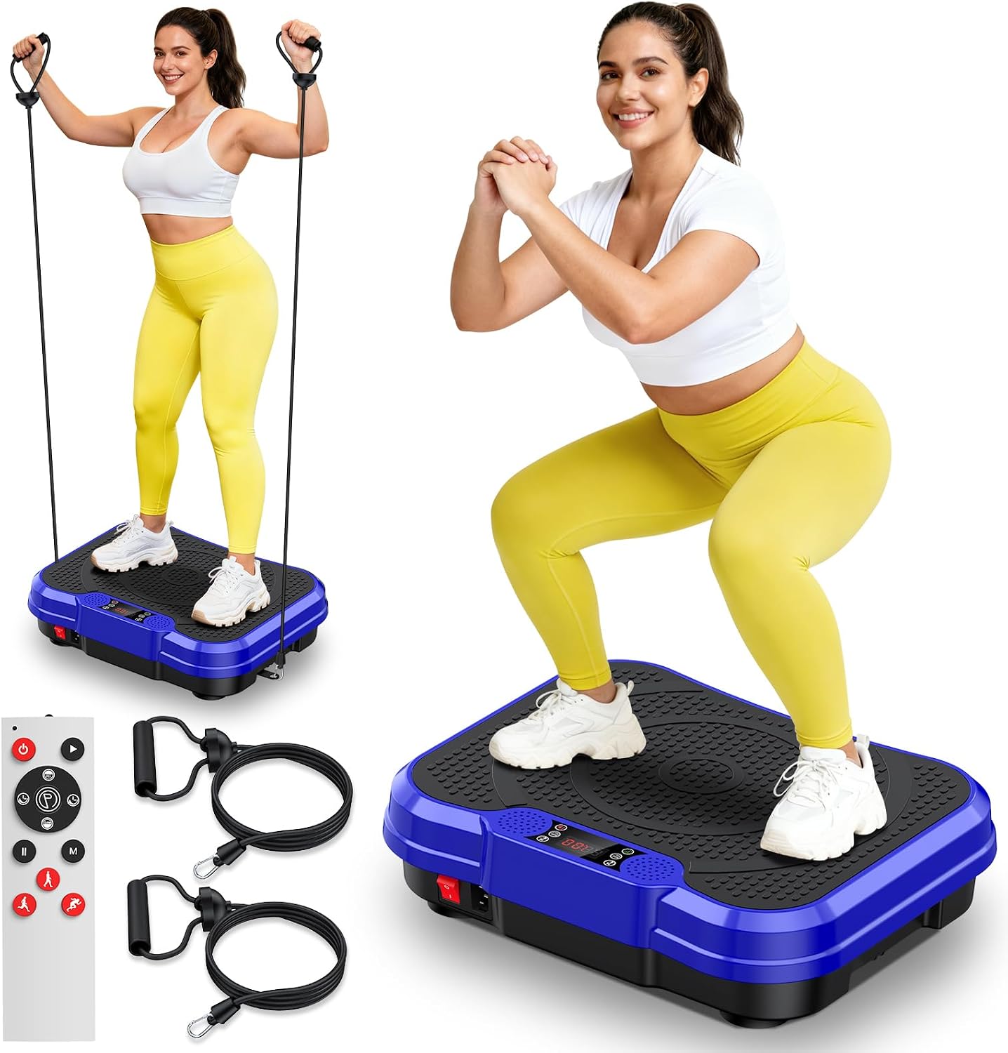 NXSCI Vibration Plate Exercise Machine,Vibrating Platform for Lymphatic Drainage with 250 Speeds,500 lbs Weight Capacity,Vibrated Plates for Weight Loss,Full Body Workout Equipment for Fitness at Home