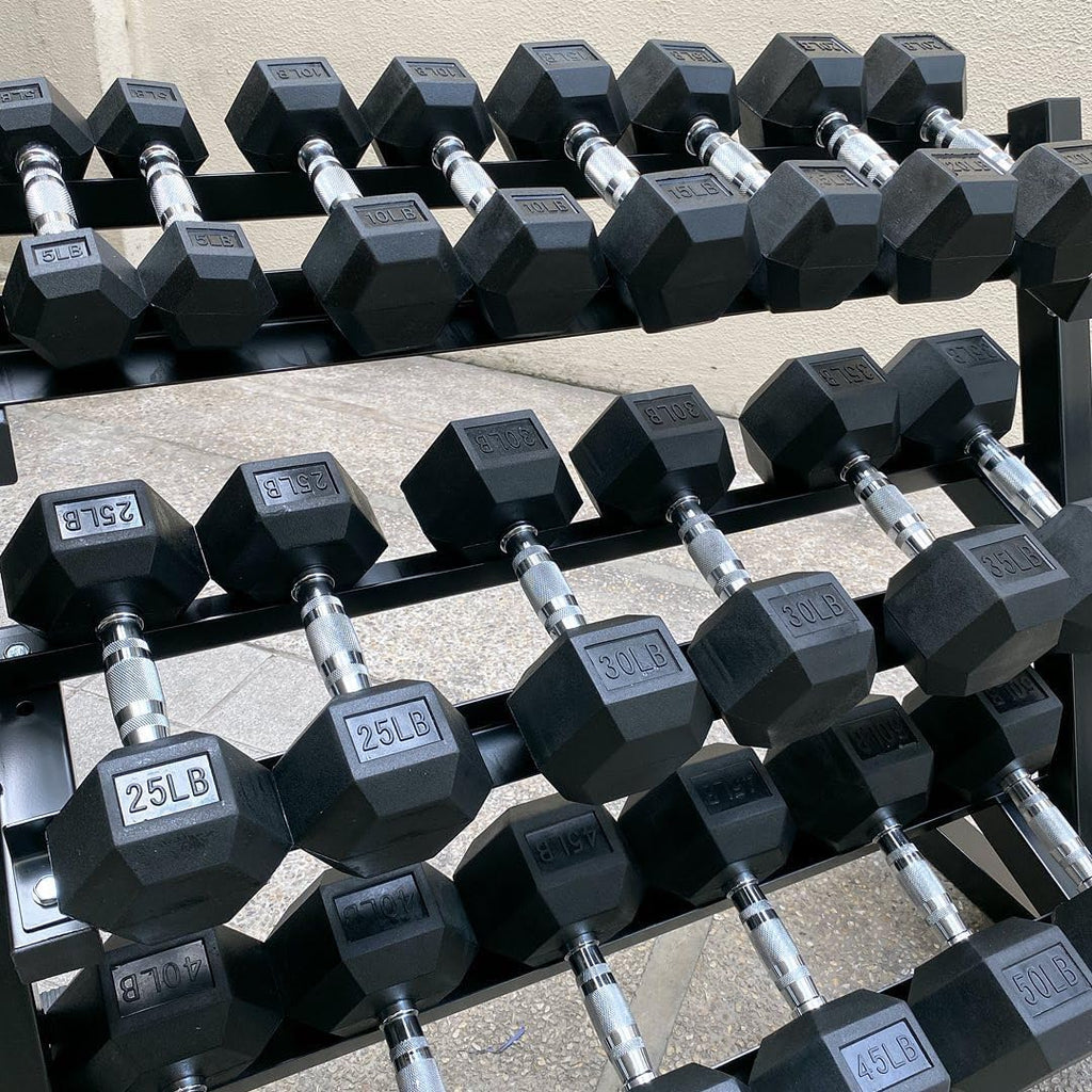 350/450/550 lbs Hex Weight Dumbbells Sets with Rack 5-45lbs Rubber Gym Equipment Coated Dumbbell Free Weights Set for Home Exercises Set of Weights Dumbbells and Rack