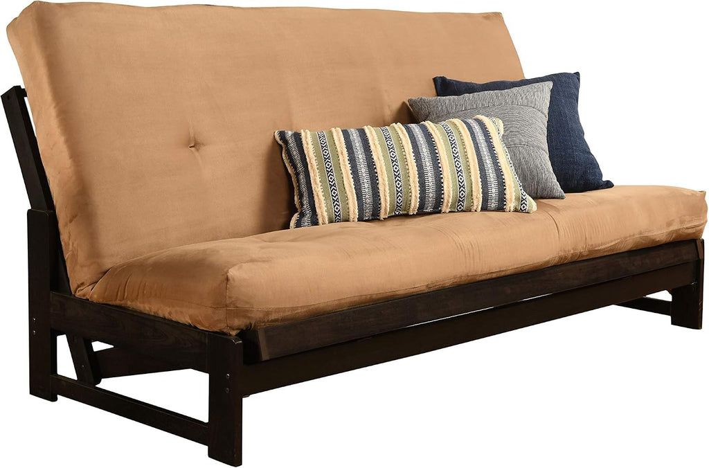 Kodiak Aspen Futon Set with Reclaim Mocha Finish, Suede Peat