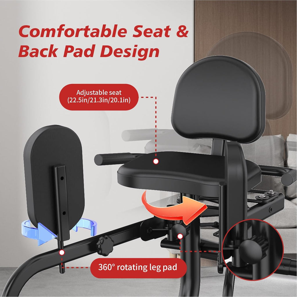 Hip Adduction Abduction Machine by SEWD – Home Gym Inner/Outer Thigh Trainer for Strength Training, Two in One Compact Glute & Thigh Workout Equipment.