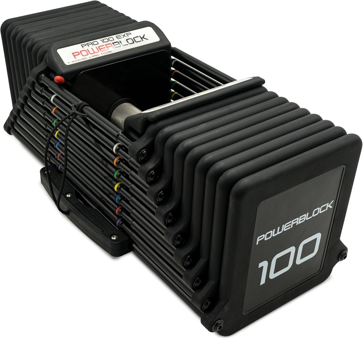PowerBlock Pro 100 Adjustable Dumbbell, Sold As A Single Unit 5-100 lb Dumbbell – Durable Steel Build, Innovative Workout Equipment, Strength Training