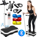 Lunix LX18 Vibration Plate Exercise Machine with Handles & Magnetic Acupoints, Power Platform for Lymphatic Drainage, Full Body Workout Home Fitness Equipment with Phone Holder