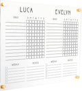 Personalized Acrylic Chore Chart for Wall (23'Wx18.5'H, Champagne Gold Standoffs)