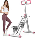 Stair Stepper for Home, 265lbs Vertical Climber Machine for Full-Body Exercise, Resistance Home-Upgrade Climber Fitness Equipment with Stable Frame Adjustable Handlebar for Women Men, Pink