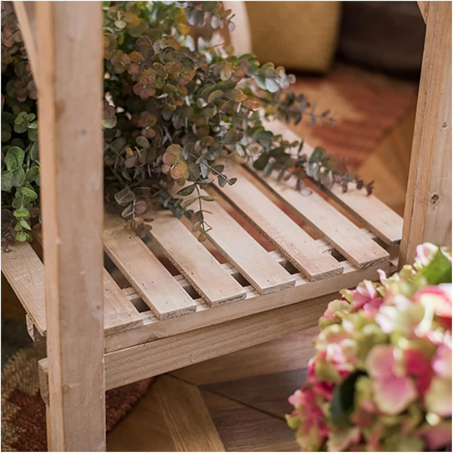 Potting Bench Table,Garden Potting Table, Outdoor Garden Potting Bench Open Shelf Wooden Garden Potting Bench Decorate Plant Gardening Workstation for Flower Shop Courtyard Coffee Shop Display Stand