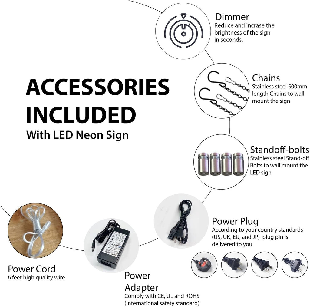 Fedex Logo LED Neon Sign 10 x 24 - inches, Black Square Cut Acrylic Backing, with Dimmer - Bright and Premium built indoor LED Neon Sign for Store interior and stroefront