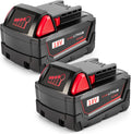 2-Pack M18 Batteries Replacement for Milwaukee 8.0Ah 18V Max Lithium-Ion, Compatible with Milwaukee 48-11-1852 48-11-1811 48-11-1815 48-11-1820 48-11-1828 48-11-1840 Cordless Power Tools