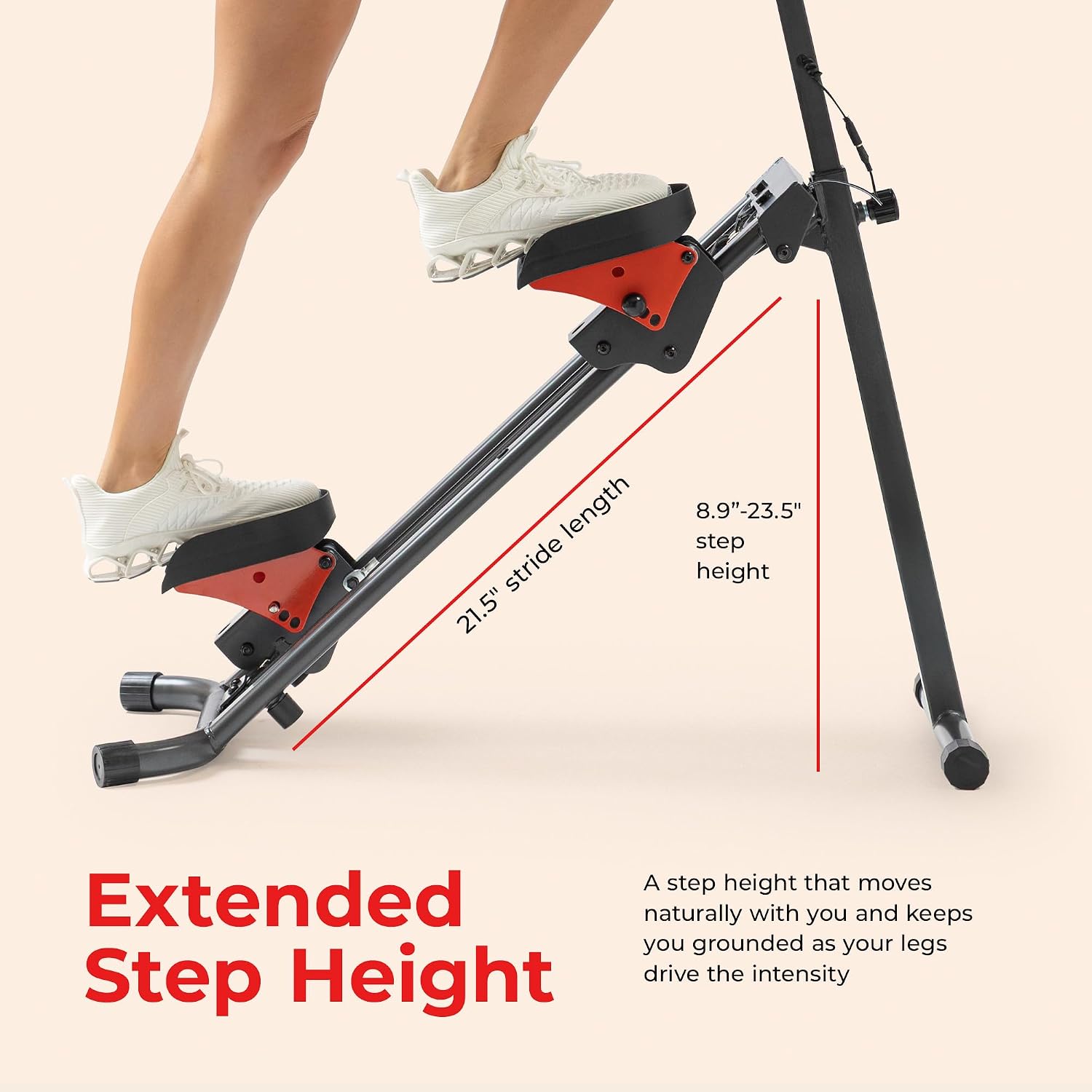 Sunny Health & Fitness Stair Stepper & Climber Exercise Equipment for Home Workout, Compact Cardio Training Machine