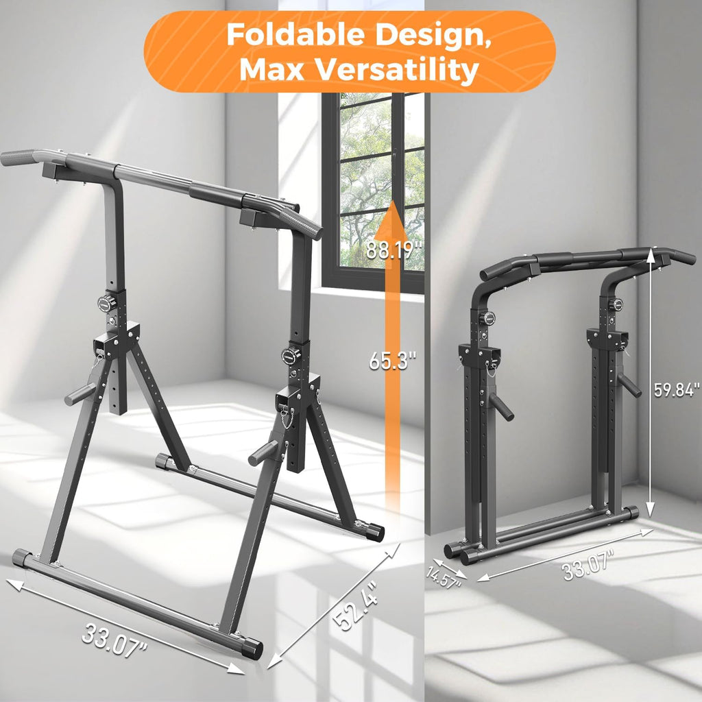 ZENOVA Pull Up Bar, Multi-Function Pull Up Dip Bar Station, Home Gym Workout Strength Training Equipment for Men Women Muscle Building
