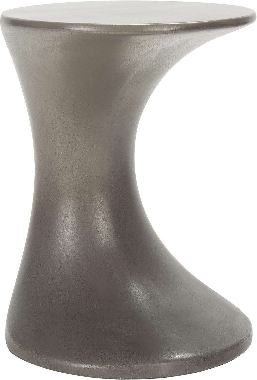 SAFAVIEH Outdoor Collection Kavita Modern Dark Grey Concrete Accent Table (Fully Assembled)