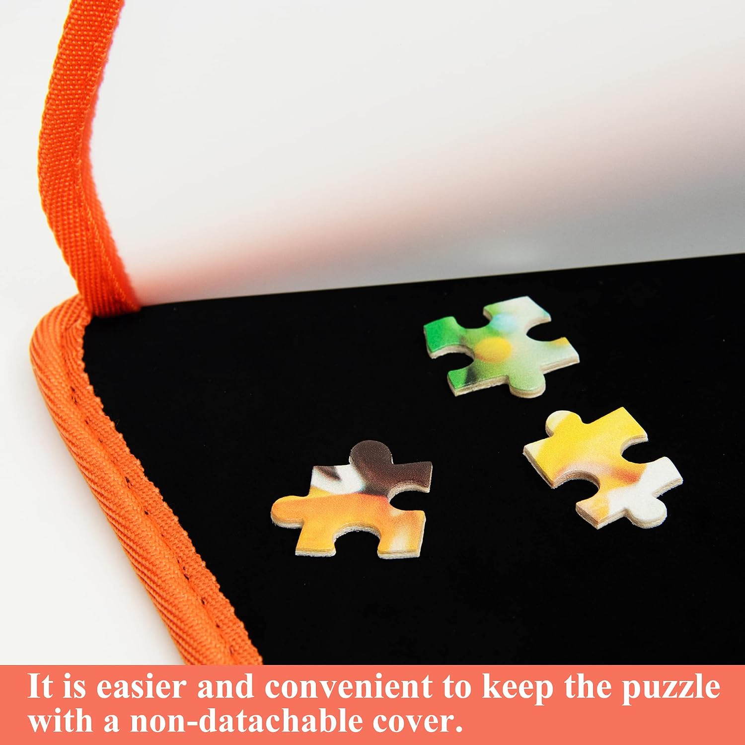 Becko US Jigsaw Puzzle Board Portable Puzzle Mat with Puzzle Dustproof Cover for Puzzle Storage Puzzle Saver, Non-Slip Surface, Up to 1000 Pieces (Black)