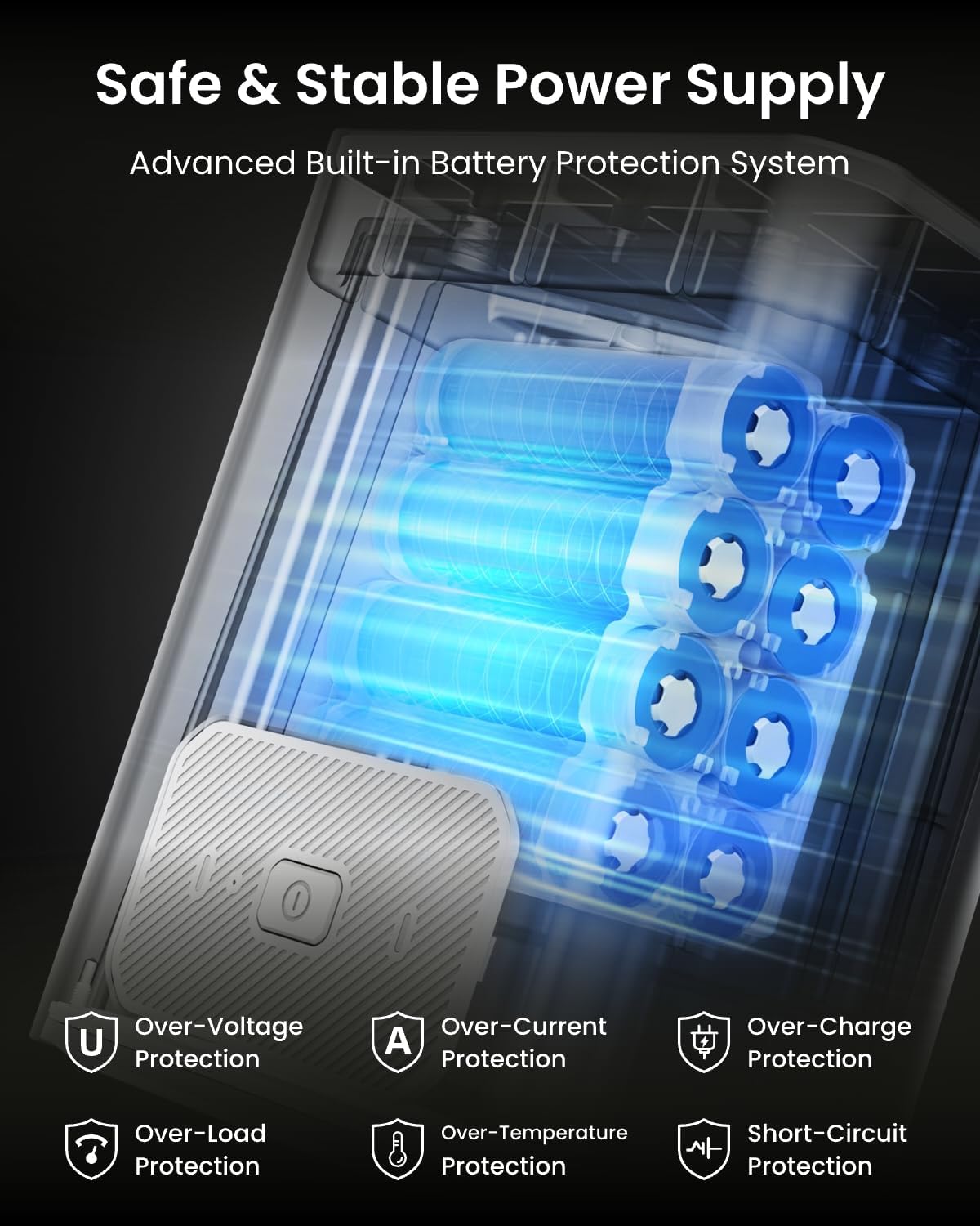 REOLINK High-Capacity Solar-Powered Battery Pack, Compatible Battery Cameras, Outdoor Use, RLA-BP1
