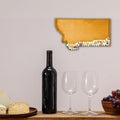 NEONSİGN Montana State Map Wine Cork Holder Metal Montana Decor Sign Wine Bar Pub Home Decoration (Gold, 24 inch)