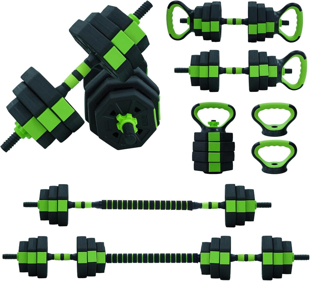 44/66/88 Lbs Adjustable Dumbbell Set, 4-in-1 Free Weights Set with Connector, Fitness Exercise Equipment Used As Barbell, Kettlebells, Push Up Stand, Weights Set for Home Gym Suitable Men/Women