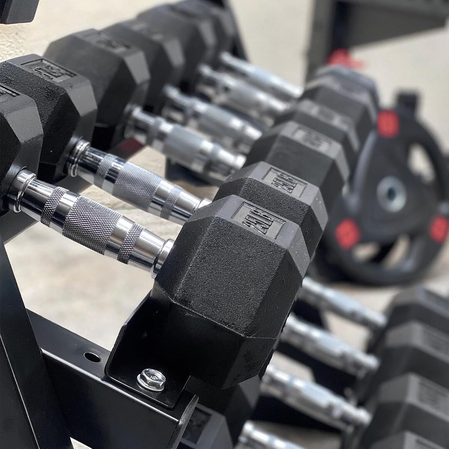 350/450/550 lbs Hex Weight Dumbbells Sets with Rack Rubber Encased Dumbbell Free Weights Set for Home Gym Weight Rack with Dumbbells Set