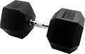 Signature Fitness Rubber Coated Hex Dumbbells Hand Weights for Exercises and Fitness Home Gym, 5-50 lbs, Pairs