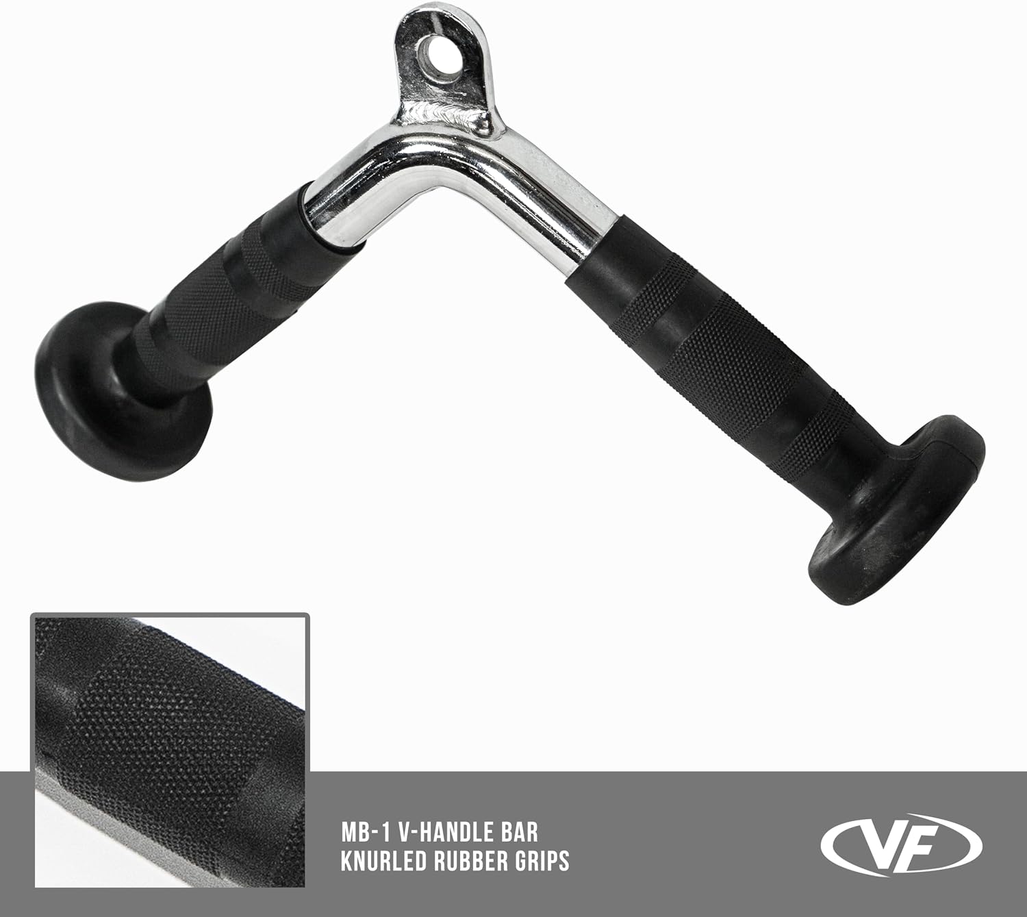 Valor Fitness Cable Machine Attachments - Tricep Rope, V-Bar, Single D-Handle, Rotating Straight Bar, Ankle Strap, Ab Crunch Harness, Triangle Chest Pull for Home Gym Equipment