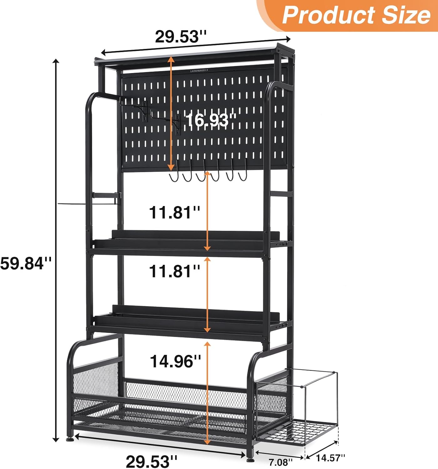 Taller Home Gym Storage Organizer, Yoga Mat Storage Rack with Hanging Board, Exercise Workout Equipment Storage Stand for Home Gym, Dumbbell Holder Kettlebell Rack with Wheels and Hooks
