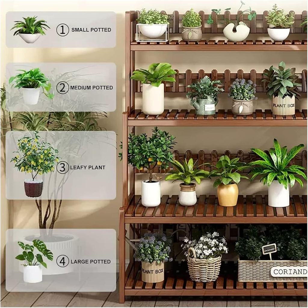 Potting Bench Table,Garden Potting Table, Plant Stand Tall Plant Stand for Indoor Plants Multi-Tier Planter Pot Holder Flower Stand Outdoor Corner Plant Shelf Flower Stands for Living Room Balcony and