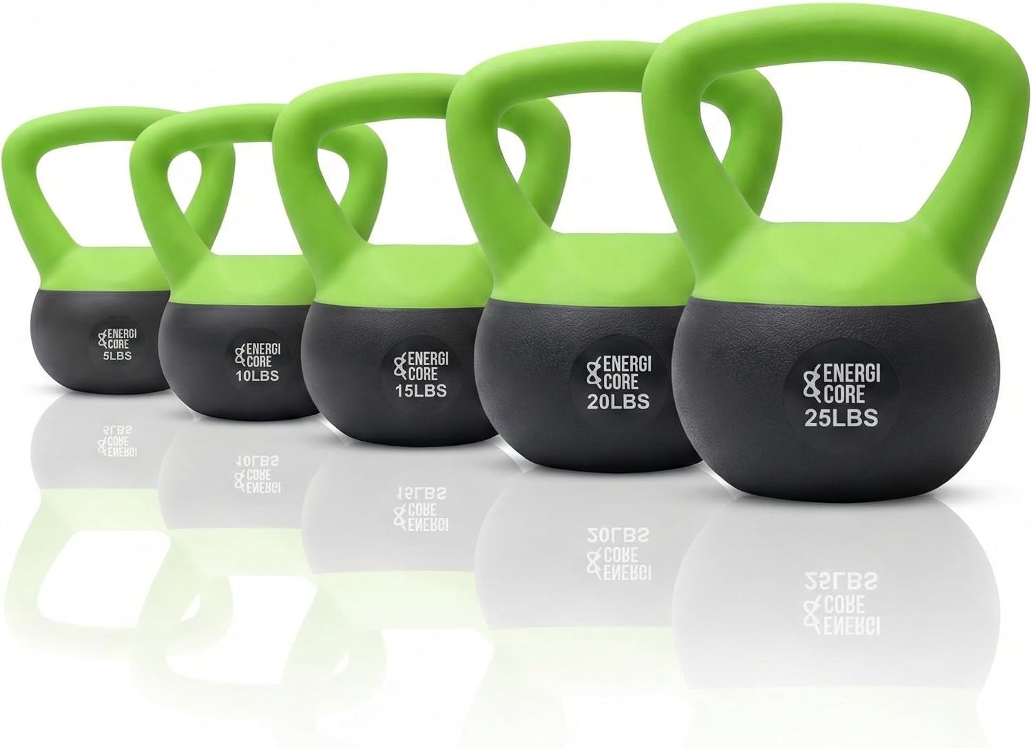 ENERGI CORE Kettlebell - Sand Filled Weight for Home Gym Workouts & Strength Training - Portable Exercise Kettle Bell for Women & Men
