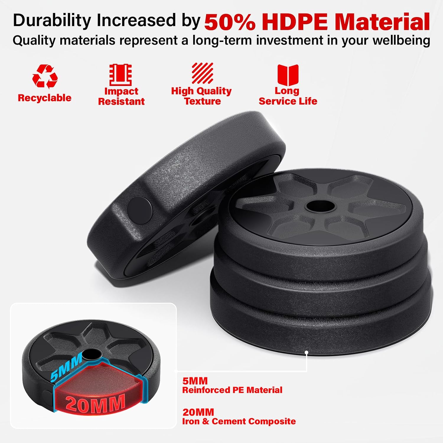 KEY2FUN Adjustable Dumbbells, 22/33/44/66/88LBS Free Weight Set with Connector, 4 in 1 Weight Set Used as Kettlebells, Barbell, Push up Stand, Fitness Exercises for Home Gym Suitable Men/Women
