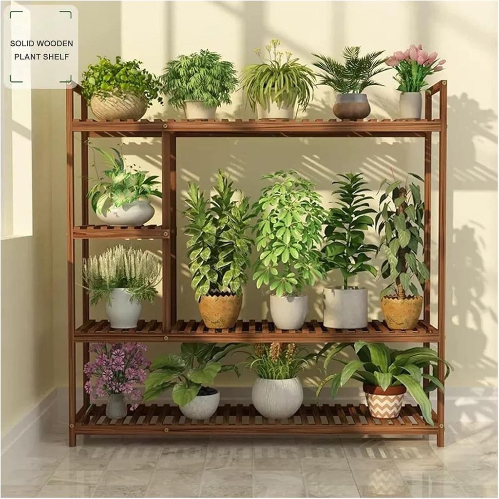 Potting Bench Table,Garden Potting Table, Plant Stand Indoor Outdoor Multiple Flower Display Stands Planter Rack Shelves for Corner Balcony Window Patio Living Room, 120x28x150cm