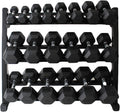 350lbs 450lbs 550 lbs Rubber Hex Dumbbells with Rack Free Weight for Home Gym, Durable Rubber Dumbbell with Storage,Weight Strength Training Accessories, Home Gym Exercise Fitness Equipment