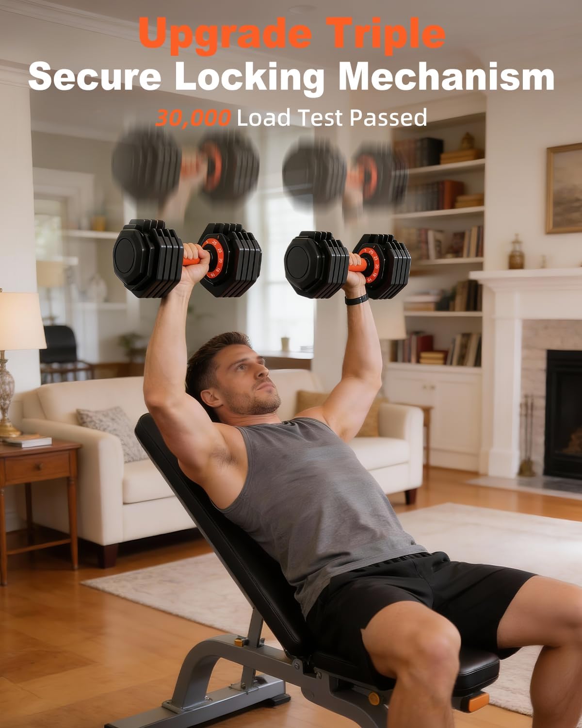 2026 Upgrade Adjustable Dumbbell Set 25lb/55lb, Small Increment in 3-6lb, 1 Hand Quick-Dial, 10-in-1 Adjustable Dumbbells with Tray, Anti-Slip Grip for Home Gym HIIT Strength Training