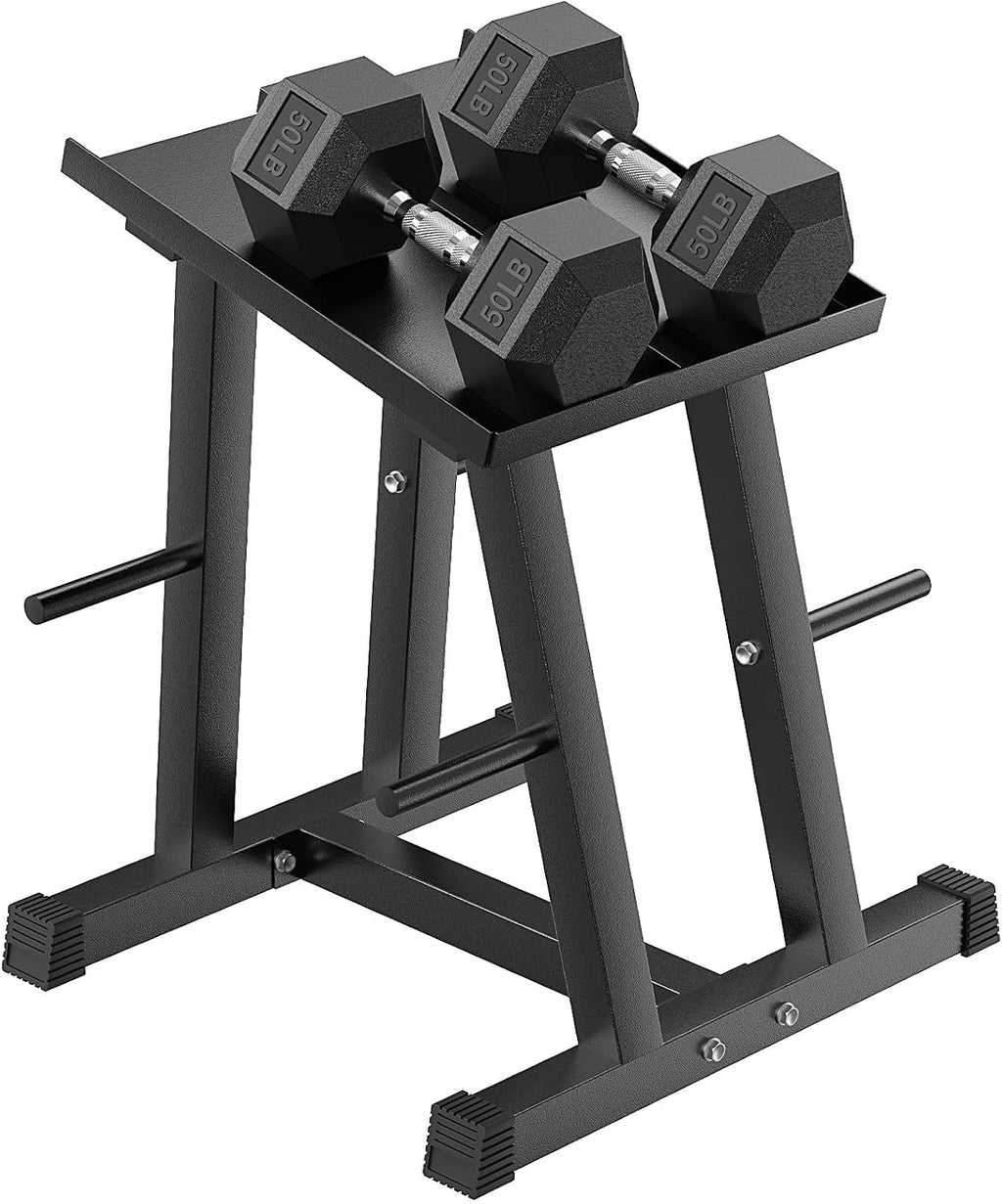 HANDBODE Dumbbell Rack, Adjustable Dumbbell Stand with 1 inch Plate Tree, Weight Rack with 500 LBS Capacity, Dumbbell Stand Holder for Adjustable Dumbbell Set, Compact Space-Saving Design for Home Gym