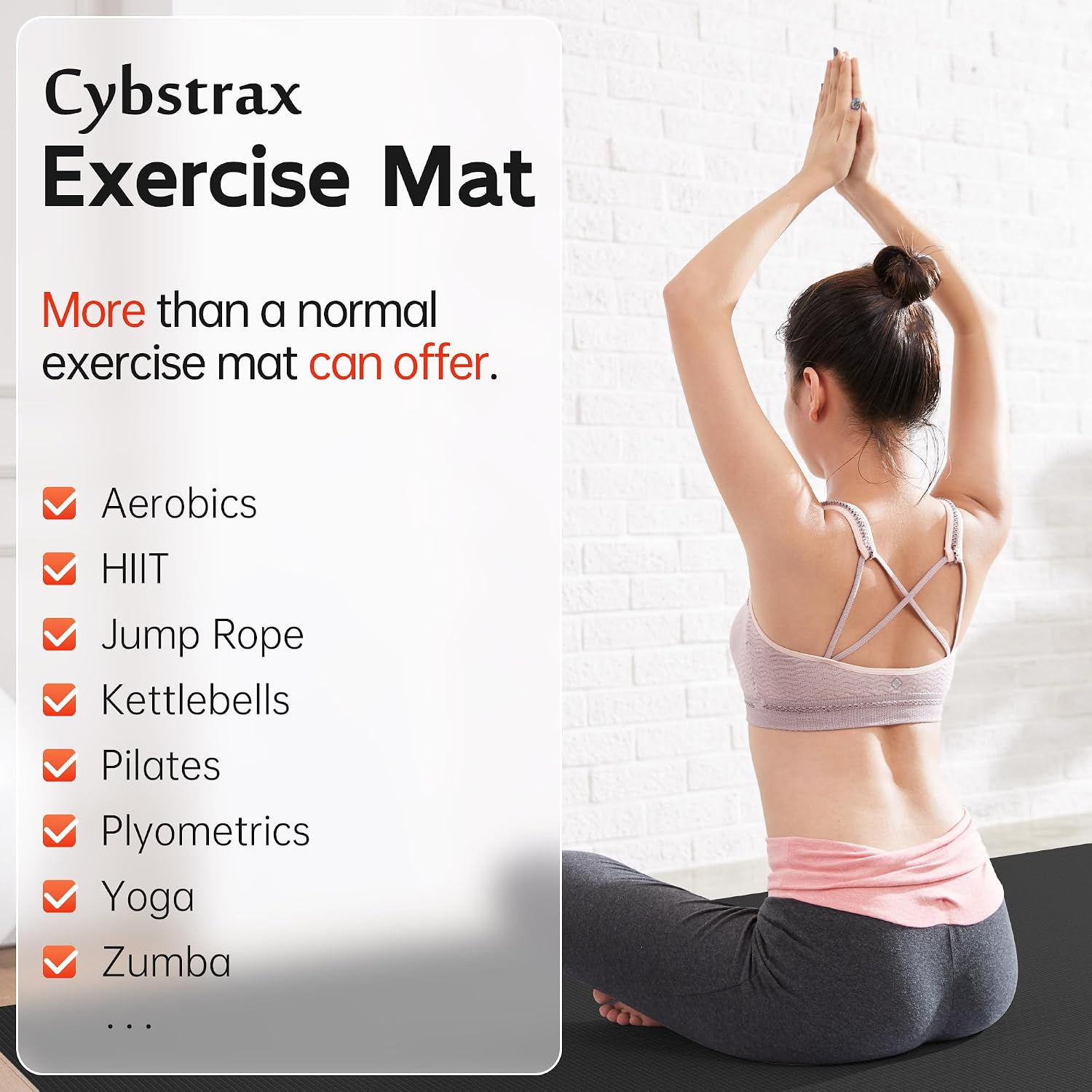 Extra Large Exercise Mat, 10' x 6'/ 8' x 6'/ 7' x 5'/ 6' x 4'- 7MM Thick Workout Mat for Home Gym, High-Density Gym Mat for Home Gym Floor, Non Slip Large Yoga Mat